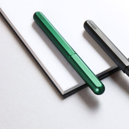 INK 鋁合金工藝級徳製磁吸鋼筆 - 極光綠筆身＋銀鋼筆尖