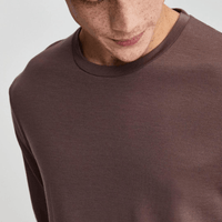 高機能可水洗美麗諾羊毛男款長袖T恤 (2色)