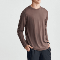 高機能可水洗美麗諾羊毛男款長袖T恤 (2色)