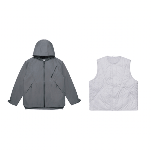 【套組】半導體金屬鍍膜升溫防水外套+極輕量保暖背心