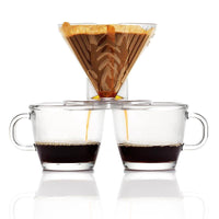 磨豆、濾器 2合1 雙口咖啡濾器組合-黑/棕