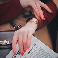 Camden Watch｜NO24系列 純英國血統 玫瑰金典雅高貴真皮腕錶 兩色 - 棕色、黑色