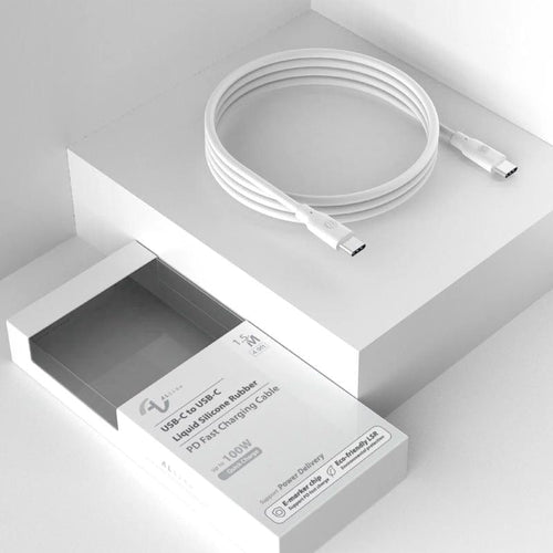 1.5米USB-C to USB-C 液態矽膠快充線 - 白色