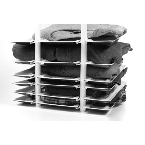 衣物疊衣板收納架 (12片組) 5入組合