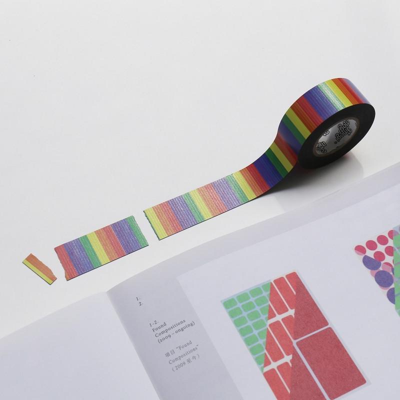 磁鐵膠帶 19mm X 3M 圖紋限定款 - 彩虹