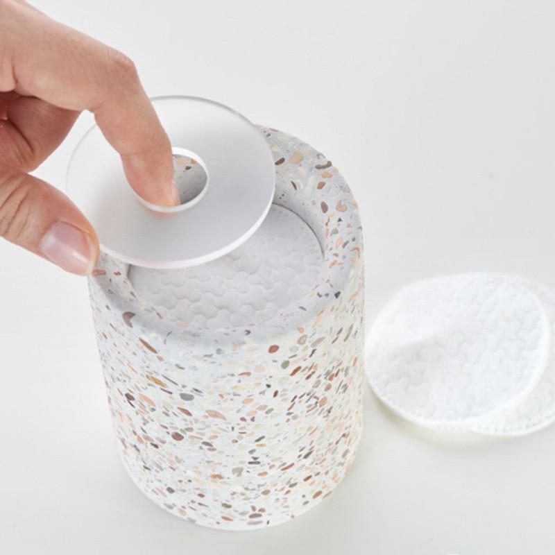磨石子衛浴盥洗組 - 棉花罐