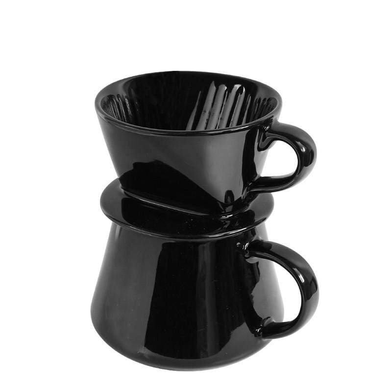 Tlar陶瓷職人濾杯+陶瓷杯優雅組(咖啡濾杯+咖啡陶瓷杯)-兩色可選
