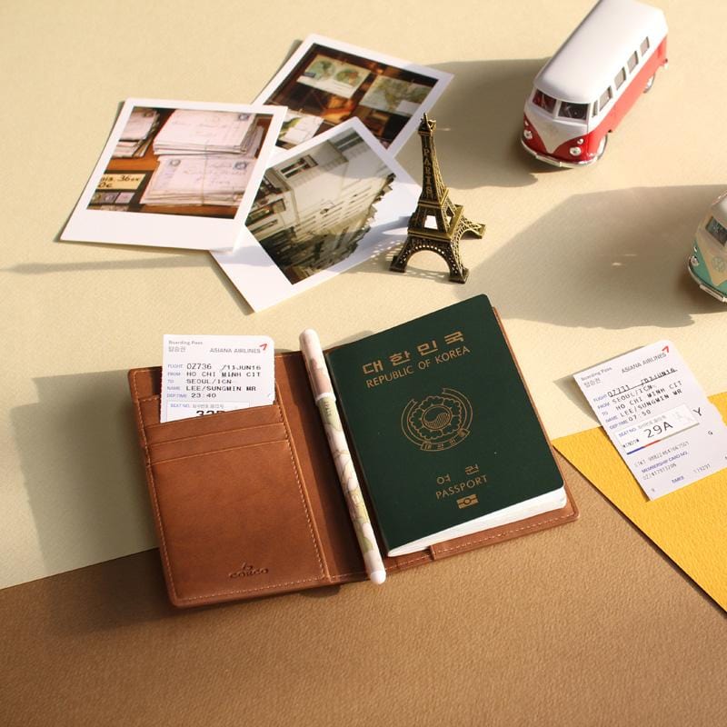 經典軟木護照夾-原棕色