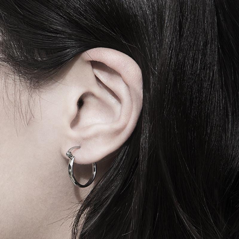 Arc type Earring 弧面耳環(鋼製) - 銀