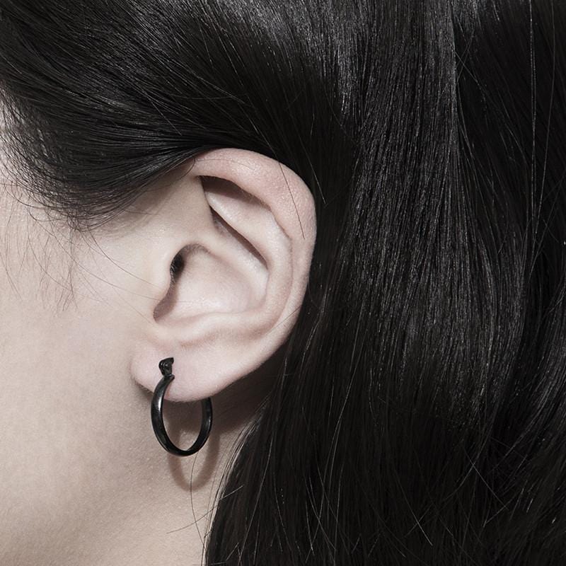 Arc type Earring 弧面耳環(鋼製) - 黑