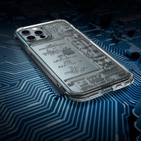 LINKASEAIR iPhone 12 / 12 Pro / 12 Pro Max 浮雕蝕刻技術防摔抗變色抗菌大猩猩玻璃保護殼-電路板
