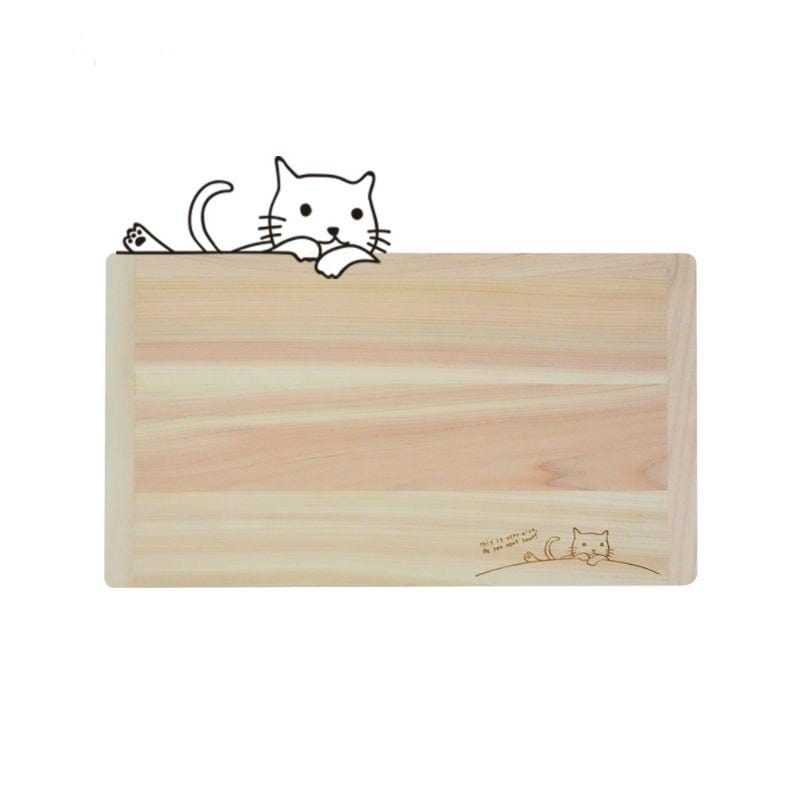 貓咪檜木砧板(小)