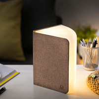 Large Smart Book Light(Linen Fabric/Natural Wood)