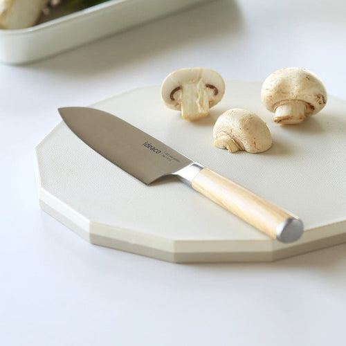 木質風握柄鉬釩鋼三德刀(125mm)-多色可選