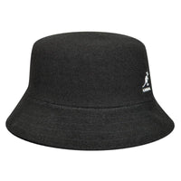 羊毛刺繡LOGO漁夫帽-黑色