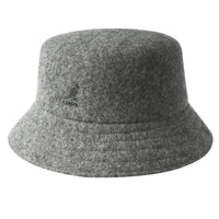 羊毛刺繡LOGO漁夫帽-灰色