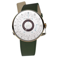 【買錶送原廠手環，款式隨機，送完為止!】KLOK-08-D5 孔雀藍錶頭+單圈皮革錶帶