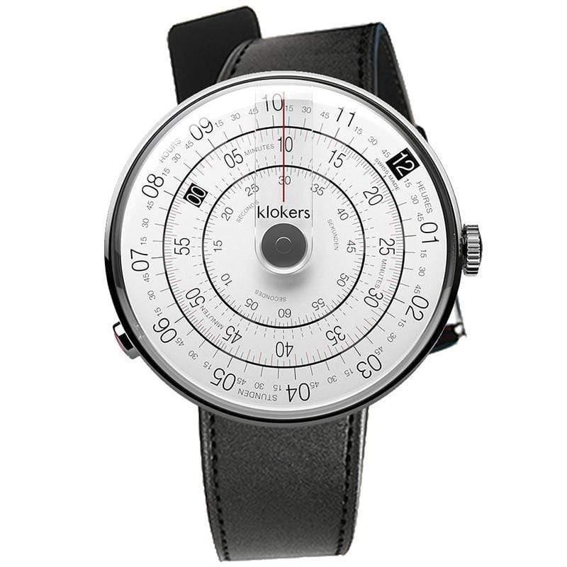 【買錶送文青提袋，送完為止!】KLOK-01-D2 灰色錶頭＋單圈皮革錶帶