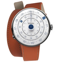 KLOK-01-D4 藍色錶頭＋雙圈皮革錶帶
