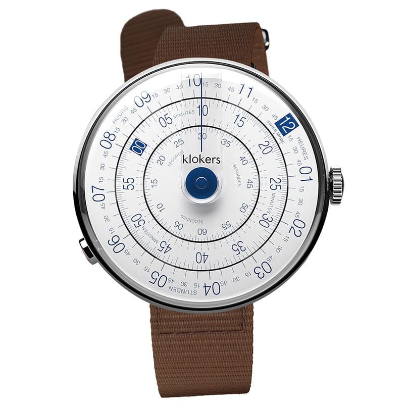 【買錶送原廠手環，款式隨機，送完為止!】KLOK-01-D4 藍色錶頭＋尼龍錶帶