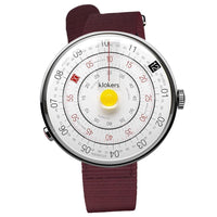 【買錶送原廠手環，款式隨機，送完為止!】KLOK-01-D1 黃色錶頭＋尼龍錶帶