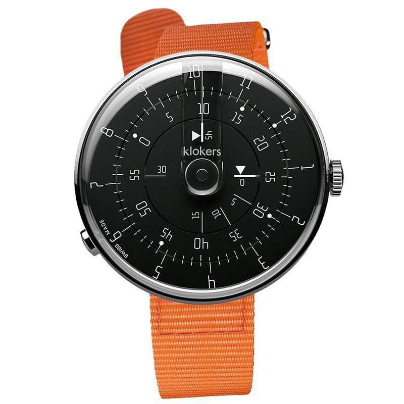【買錶送原廠手環，款式隨機，送完為止!】KLOK-01- M2 極簡黑色錶頭 + 單圈尼龍錶帶
