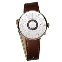 【買錶送原廠手環，款式隨機，送完為止!】KLOK-08-D5 孔雀藍錶頭+單圈皮革錶帶