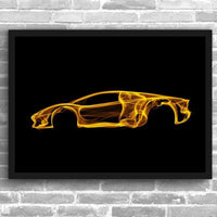 12”x 16” 煙霧式名車海報 - Lamborghini Aventador