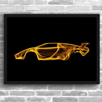 12”x 16” 煙霧式名車海報 - Lamborghini Countach