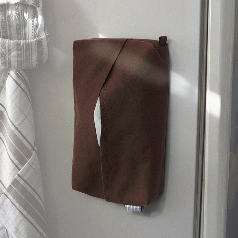 棉麻布壁掛磁吸式口罩收納袋-3色可選