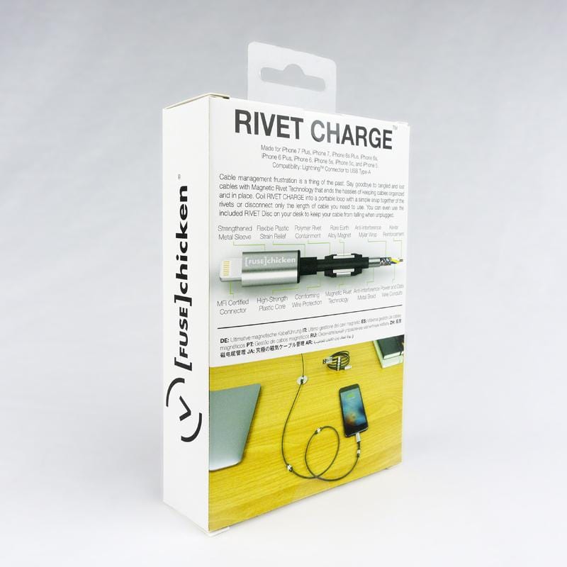 Rivet Charge 磁吸收納不打結充電線 (1M) - Lightning