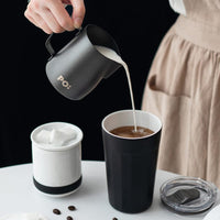 不鏽鋼咖啡拉花杯350ml(黑)