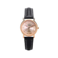 Camden Watch｜NO24系列 純英國血統 玫瑰金典雅高貴真皮腕錶 兩色 - 棕色、黑色