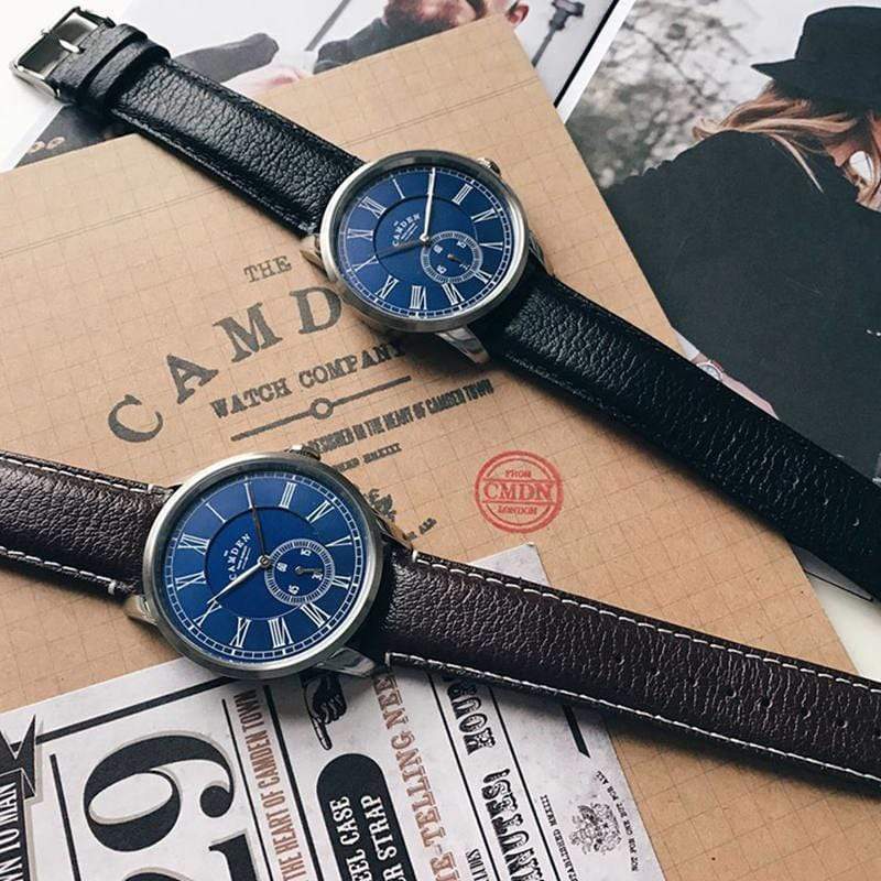 Camden Watch｜NO29系列 純英國血統 單眼秒針大錶盤品味真皮腕錶 兩色 - 黑色、咖啡色