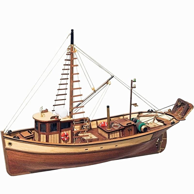 Palamós 帕拉莫斯捕魚船與專屬顏料組 - 奧克爾木質精品模型套組 | 難易度 : 最入門