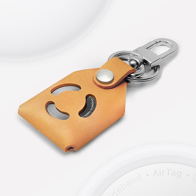 COZI- AirTag 100% 植鞣皮革 保護套 -含鑰匙圈與勾扣