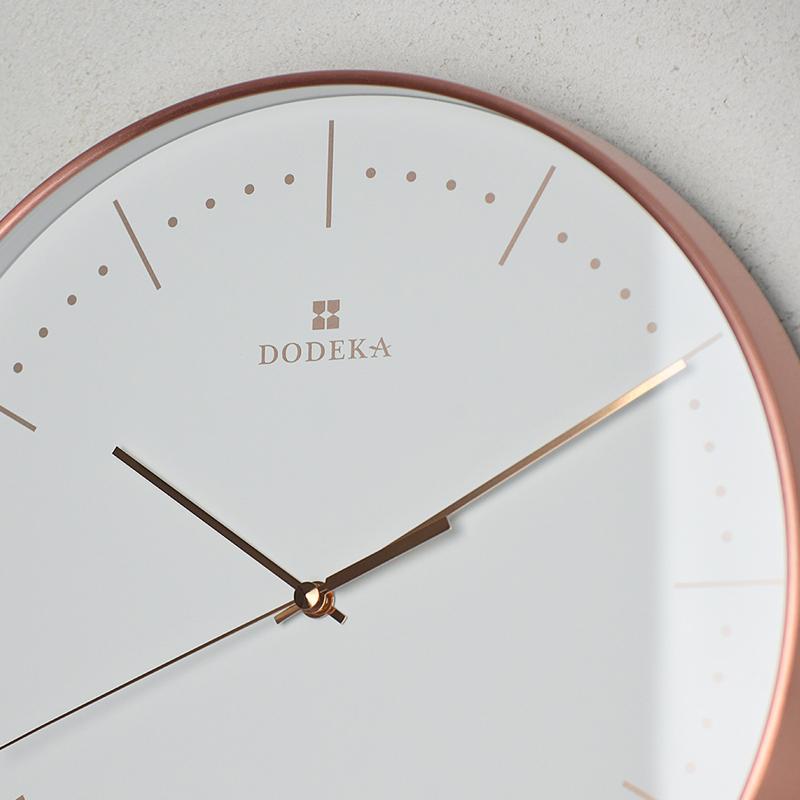 Dodeka- 簡約經典造型掛鐘(玫瑰金)