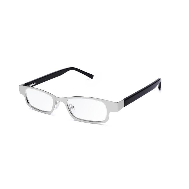 可調焦距老花眼鏡- 雙色金屬/膠框(黑銀)