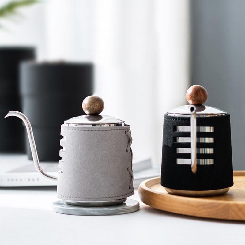 DIY手沖咖啡二件組 (手沖咖啡壺-共2色/咖啡玻璃杯240ml-共4色)