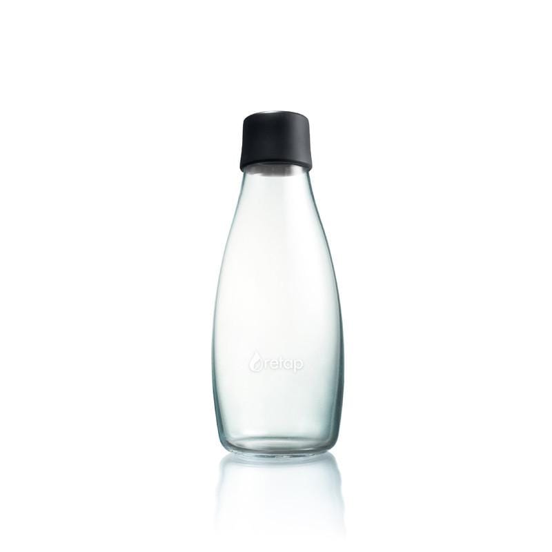 極輕、無毒、耐熱隨身玻璃水瓶(500ml) - 都會黑Black