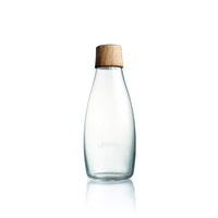 極輕、無毒、耐熱隨身玻璃水瓶(500ml) - 胡桃木Wooden