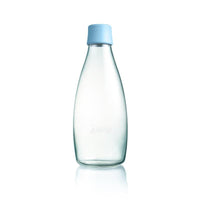 極輕、無毒、耐熱隨身玻璃水瓶(800ml) - 粉藍Baby Blue