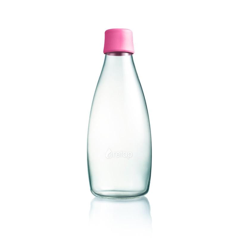 極輕、無毒、耐熱隨身玻璃水瓶(800ml) - 桃粉Pink