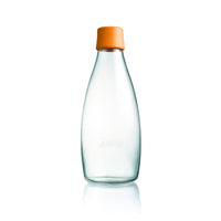 極輕、無毒、耐熱隨身玻璃水瓶(800ml) - 橙橘Orange