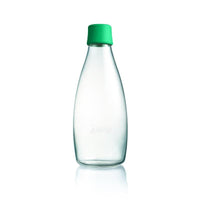 極輕、無毒、耐熱隨身玻璃水瓶(800ml) - 森林綠Strong Green