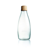 極輕、無毒、耐熱隨身玻璃水瓶(800ml) - 胡桃木Wooden