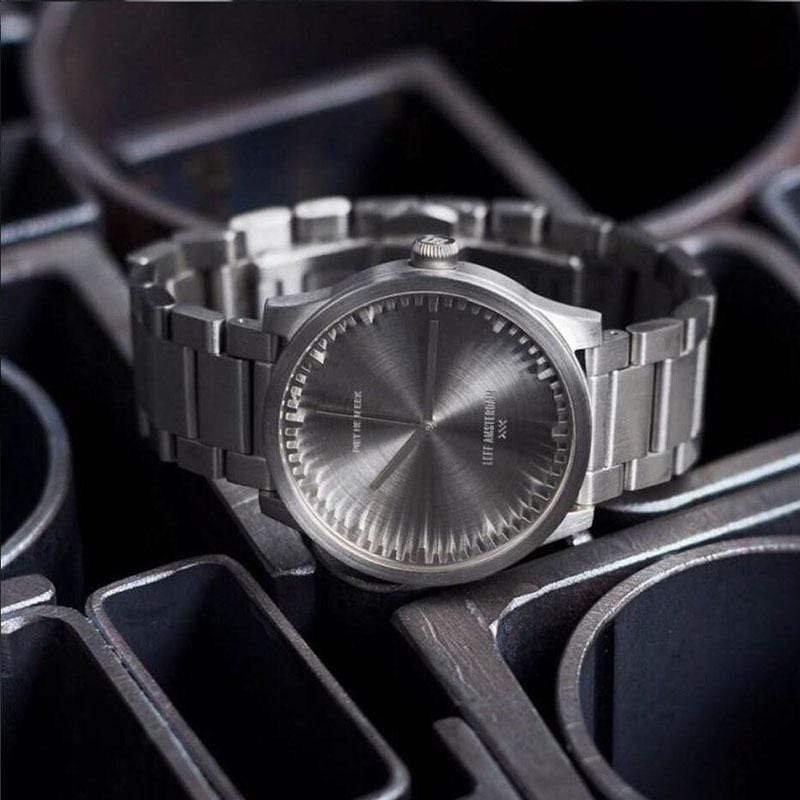 Tube｜ 北歐工業齒輪設計腕錶 (42mm,不銹鋼、銀鋼帶)
