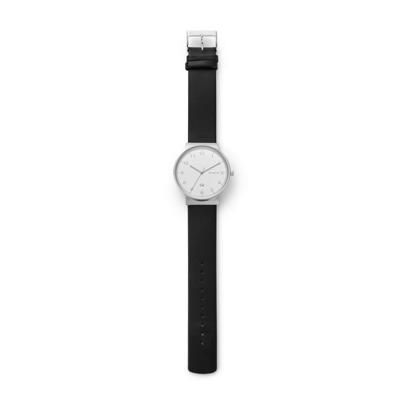 Ancher 低調數字經典中性錶 真皮錶帶 SKW6291