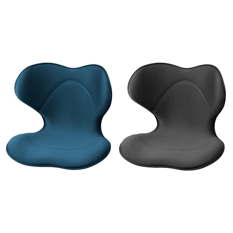 Style SMART 健康護脊椅墊 輕奢款 子夜黑/海軍藍 (護脊坐墊/美姿調整椅)送 CORKCICLE 三層真空易口瓶 750ML(海軍藍)