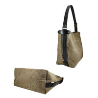 日本水洗帆布防潑水側背包手提包兩用包 - 兩色